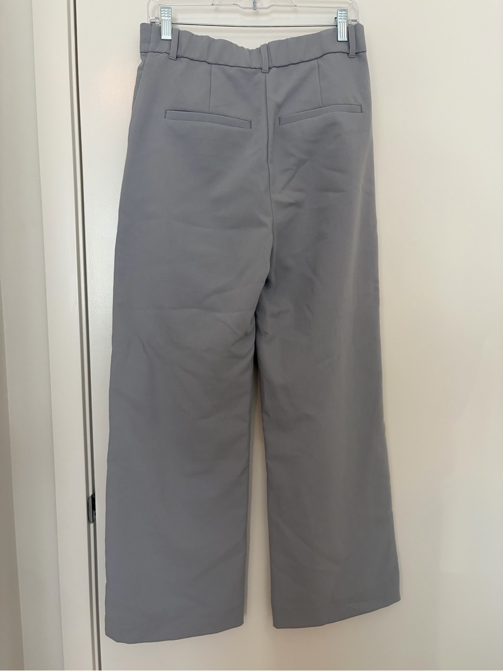 Wide Leg Gray Women's Trousers - Picture 2 of 3